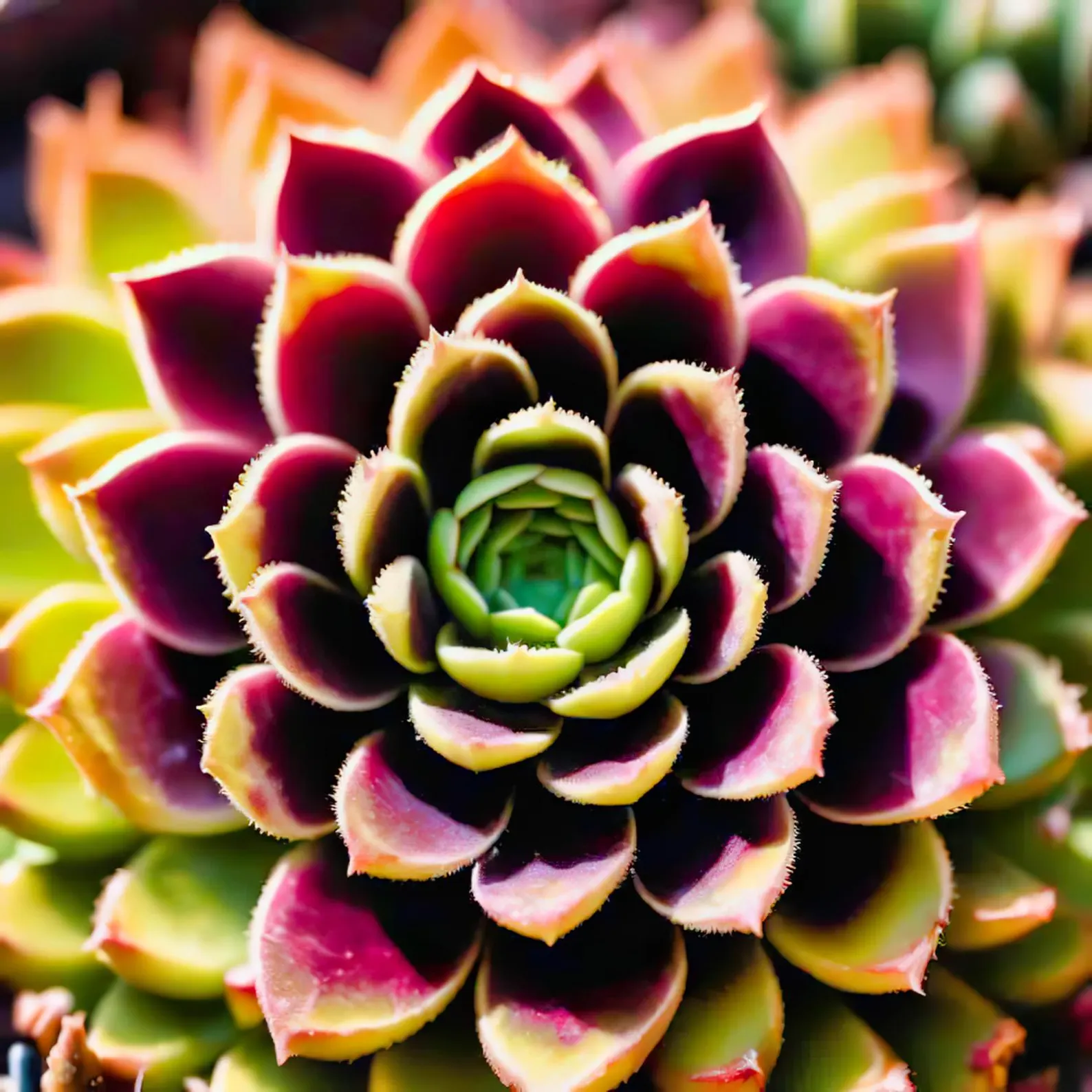 Sempervivum succulent botanical art