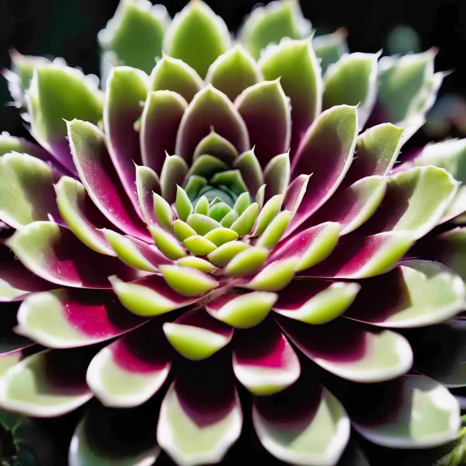 Sempervivum succulent botanical art