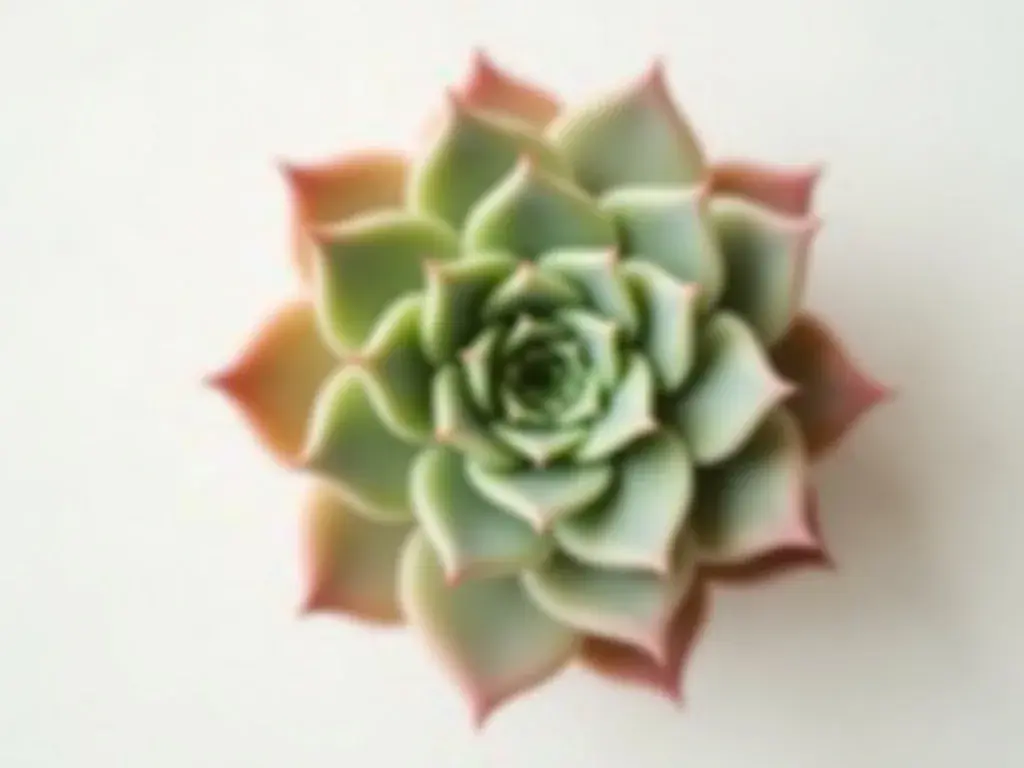 Quadro botânico de suculenta Sempervivum com detalhes em tons verdes e terrosos, ideal para decoração de parede moderna